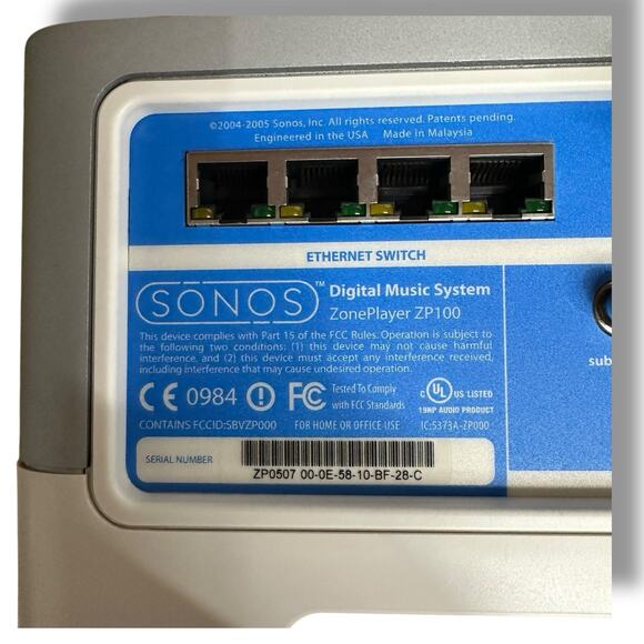 Sonos ZP100 ZonePlayer Digital Music System 50W Per Channel Amplifier Tested - Picture 11 of 12